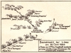 Die Skizze der Kampflinien der Seeschlacht vor Lissa. Mielke (1958), S. 23. Private heimatkundliche Sammlung von Primož Premzl