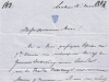 Der Brief an den Mariborer Bürgermeister mit dem Dank für die Bennung einer Strasse vom 16. Dezember 1867.  Landesarchiv Maribor, privater Fond Wilhelm Tegetthoffs