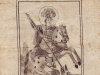 Litografska podoba sv. Jurija, ki je bila med borbo pri Visu na čolnu Ferdinand Max. PAM, Osebni fond Wilhelma Tegetthoffa.